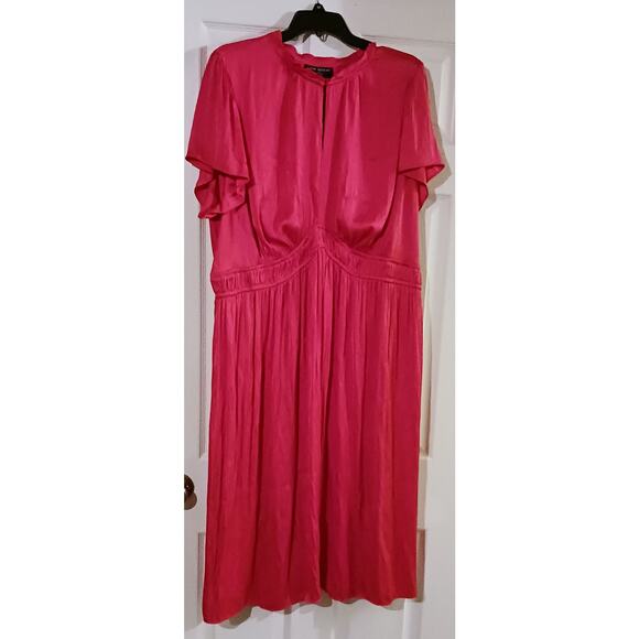 Lane Bryant Flutter Sleeve Luxe Satin Neckline w/Options Womens 22 Pockets NWT - Picture 12 of 12